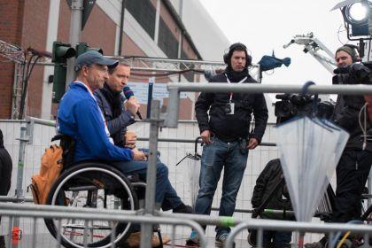 Errol Marklein moderierte mit Andreas Käkell für den NDR den Hamburg Marathon 2015
