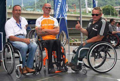 v.li. Team Manager Errol Marklein, Weltrekordhalter Vico Merklein, Sieger Arkadiusz Skrzypinski